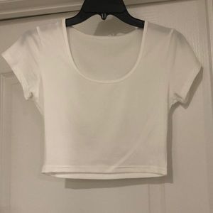 New Soft, White Crop Tee